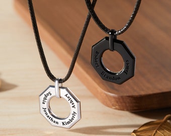 Custom Necklace For Dad, Dad Necklace With Names, Kids Names Necklace, Dad Gift from Daughter, Gift For Dad From Kids,Husband Christmas Gift