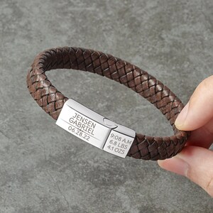 New Dad Bracelet, First Time Dad Bracelet, Mens Personalized Bracelet, Custom Mens Bracelet, First Time Dad Gifts, New Dad Gift