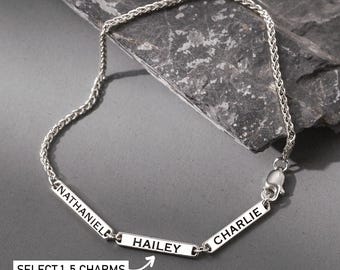 Kid's Name Bracelet, Dad Bracelet, Personalized Valentine Gift For Husband, Custom Bracelet For Boyfriend, Mens Name Bracelet, Dad Gifts