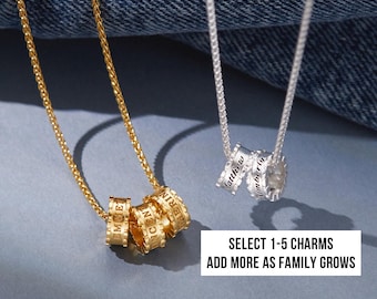 Familieketting met naam, Valentijnsdagcadeau voor mannen, herenketting zilver, kindernaamketting, cadeau echtgenoot, cadeau voor hem