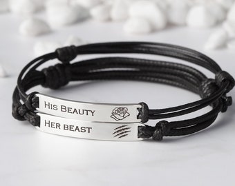 Pair Beauty and Beast Bracelets
