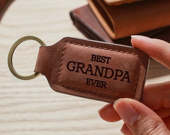Grandpa Custom Gift, Custom Keychain For Grandpa, Grandpa Keychain, Personalized Gift For Grandfather From Kids, Grandpop Gift