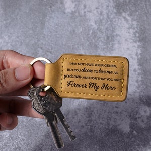 Stepdad Keychain, Custom Gift For Step Dad, Daddy Gift from Bonus Son, Stepdad Birthday Gift, Bonus Dad, Custom Gift For Step Dad