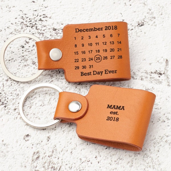 Calendar Keychain Etsy