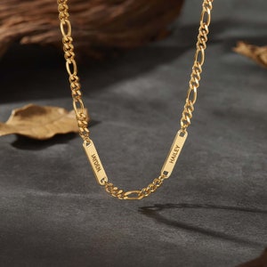 Naamketting heren, Vaderdagketting, gegraveerde sieraden heren, ketting vriendje, ketting voor hem, gepersonaliseerd cadeau voor echtgenoot