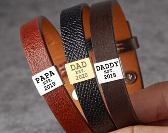 Birthday Gifts for Daddy, New Dad Bracelet, Expecting Dad, Dad Est. 2022, New Dad Fathers Day Gift, Dad Gift From Bump, New Daddy Gifts