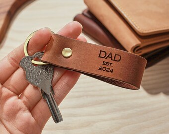 Dad Keychain, Daddy To Be Gift, Valentine Gift For New Dad,Dad Est 2024, First Time Dad, Dad Gift From Baby, Unborn Baby, Daddy Est Keychain