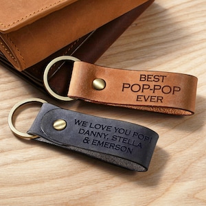 Personalized Gift For Papa, Grandpa Keychain, Grandpa Gift From Kids,Best Grandpa Ever,Personalized Grandpa Key Ring, Pop Pop Gift