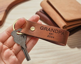 Grandpa Keychain, Fathers Day Gift For Grandpa, Grandpa Gift For Fathers, New Grandpa Gift, Keychain For Grandpa, Grandpa Est 2026