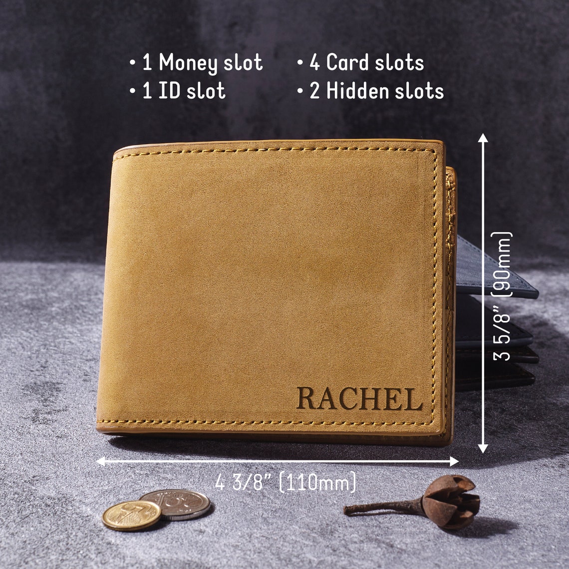 Daddy Wallet, Dad Custom Wallet, Husband Valentine Gift, Birthday Gift ...