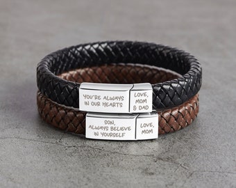 A MIO FIGLIO - BRACCIALE DA UOMO IN PELLE - EZREAL - Foto 8