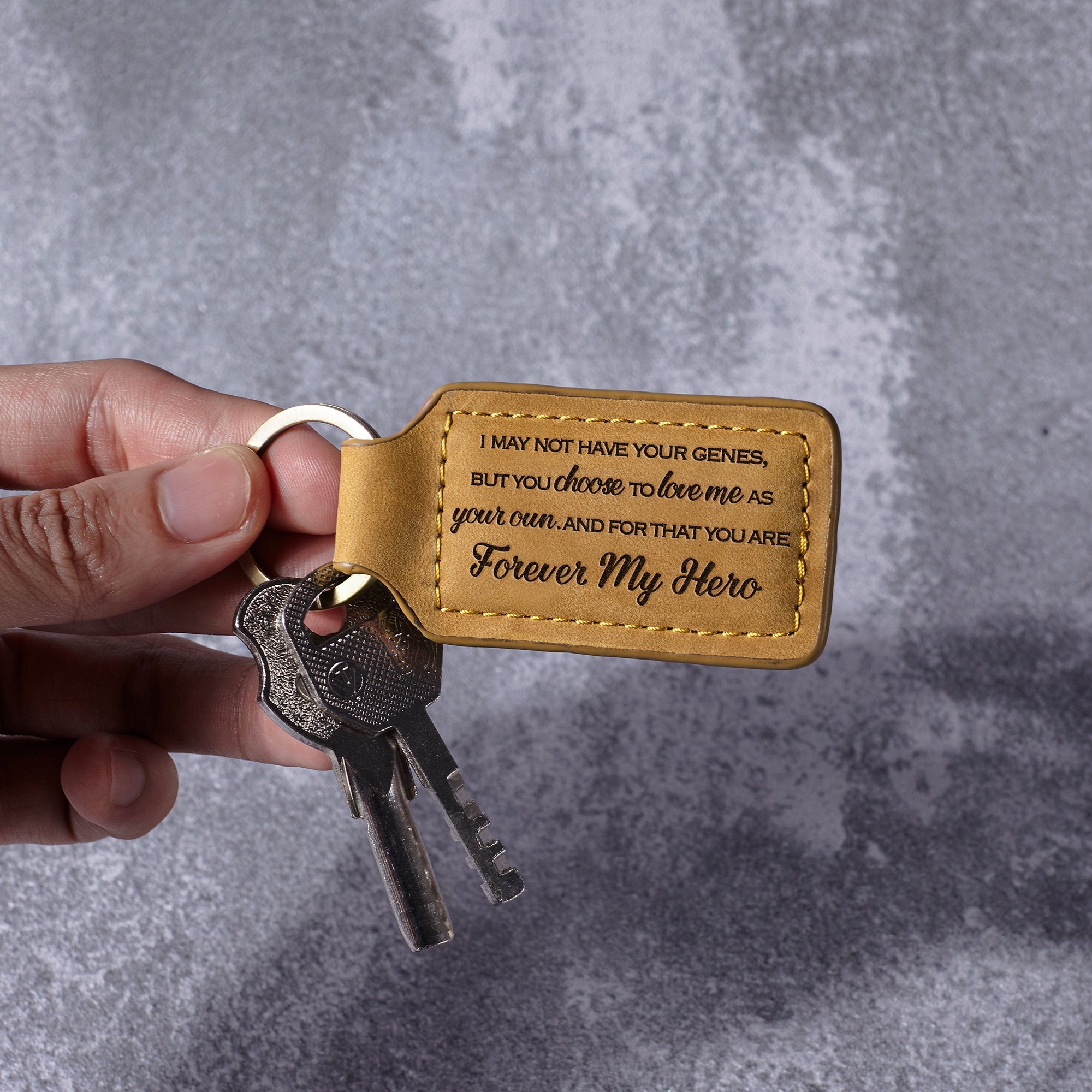 Stepdad Keychain, Custom Gift For Step Dad, Daddy Gift from Bonus Son, Stepdad Birthday Gift, Bonus Dad, Custom Gift For Step Dad