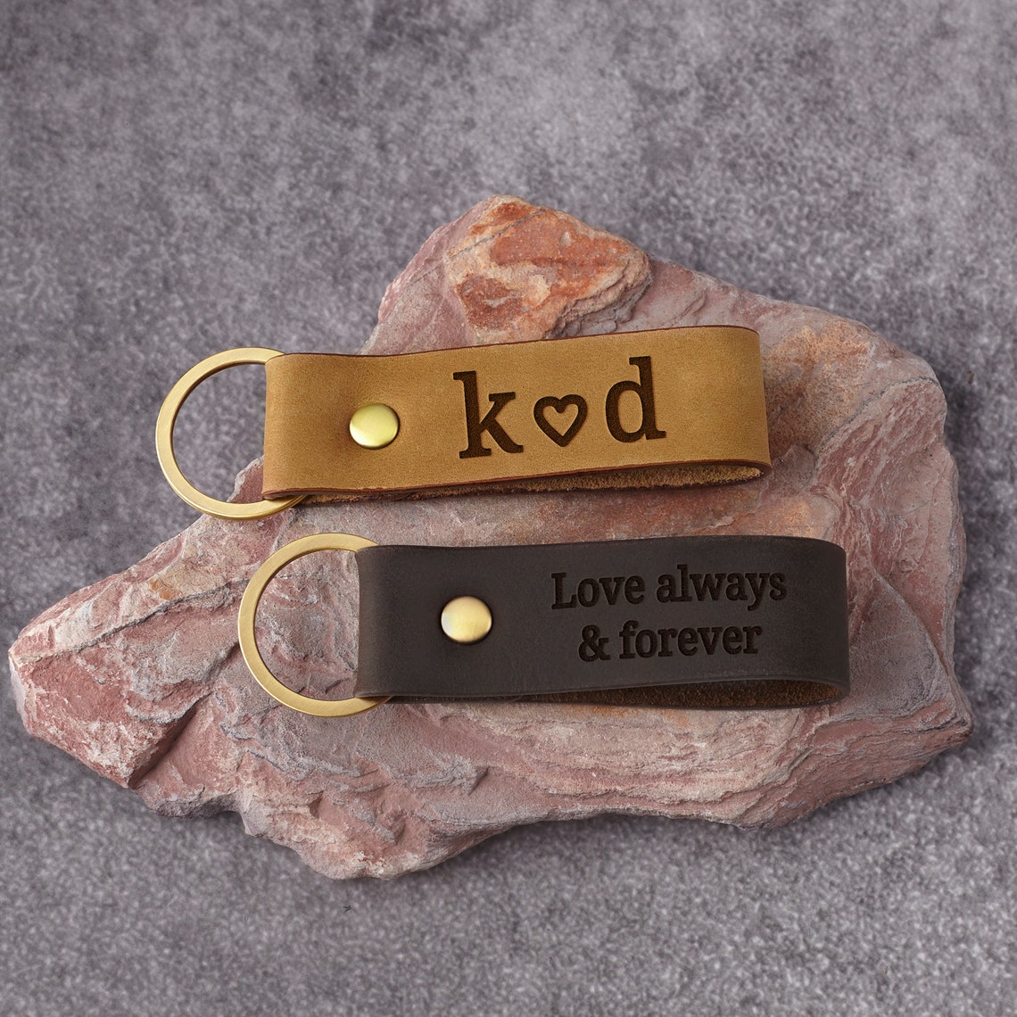 Monogram Keychain for Men Custom Keychain for Boyfriend Etsy