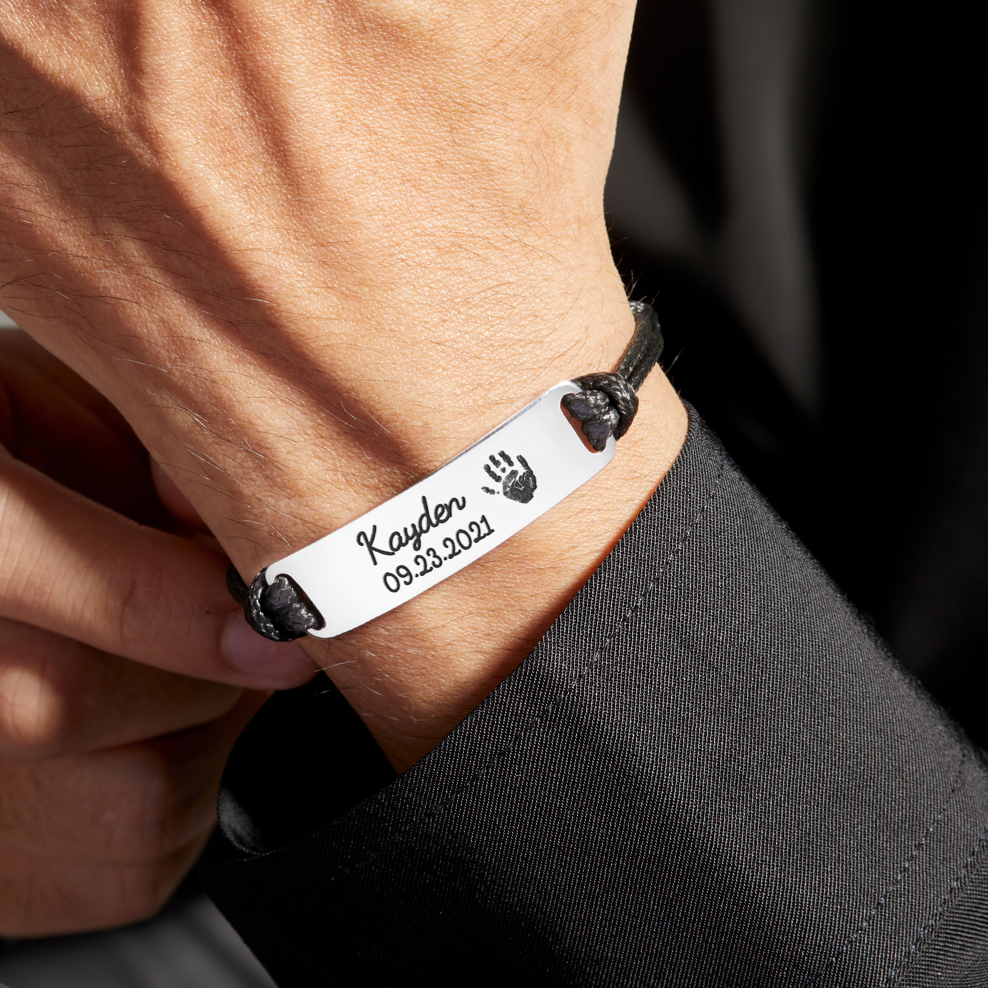 CheersLife À Mon Fils Bracelets Cadeau Noël Garçon Fils Bracelet Garçon Mère Et Fils Pour Toujours Attaché Ensemble Bracelet En Cuir Tressé Hommes Cadeaux Fils De Maman Pour Enfant, Acier inoxydable