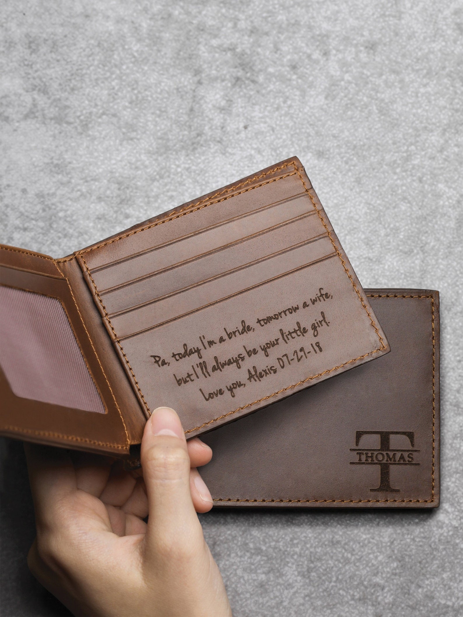 Dad Wallet Bifold Personalized Wallet For DadPersonalized Etsy