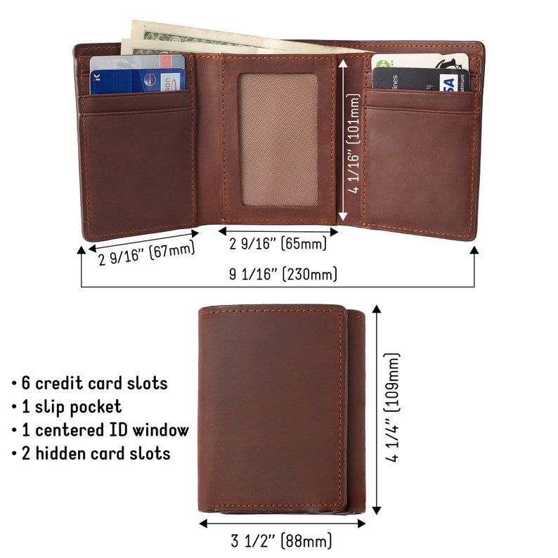 Personalized Trifold Wallets Handwriting Wallet for Men - Etsy
