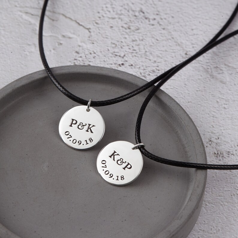 Boyfriend Girlfriend Gifts His and Her Jewelry Couples Jewelry Couple Necklace Personalized Anniversary Gifts Couples Necklace Set