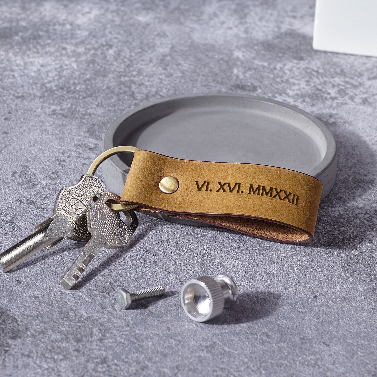 Personalized Roman Numeral Keychain, First Father's Day Gifts, Custom ...
