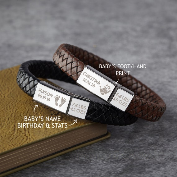 Personalised bracelet for sale dad