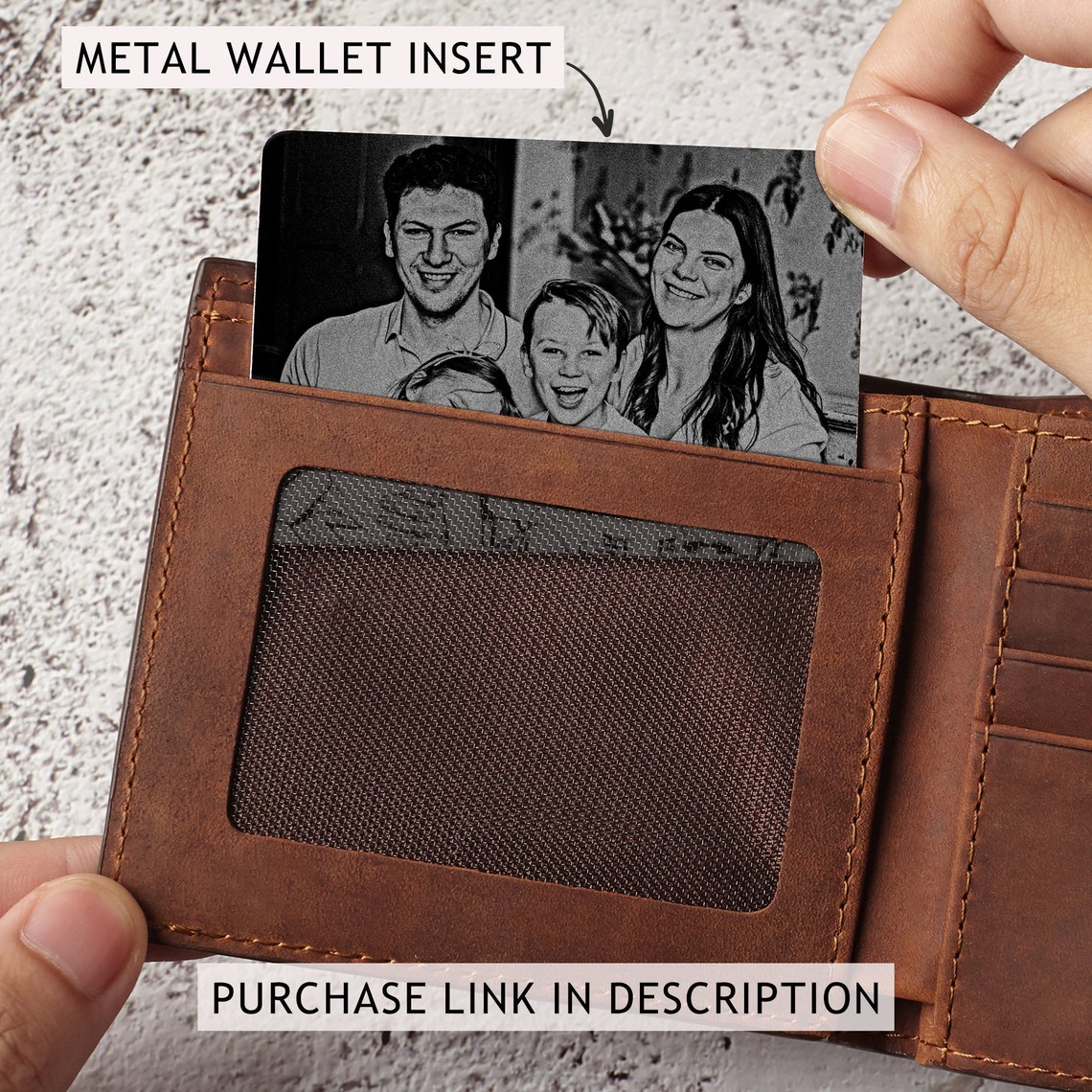 Engraved Wallet for Dad Personalized Leather Wallet Custom - Etsy