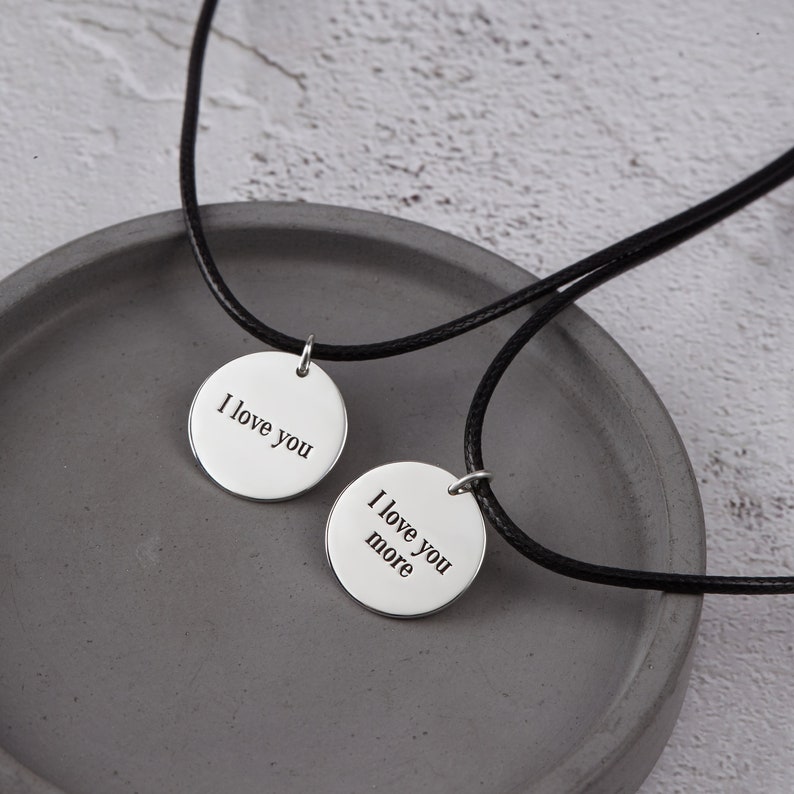 Boyfriend Girlfriend Gifts His and Her Jewelry Couples Jewelry Couple Necklace Personalized Anniversary Gifts Couples Necklace Set