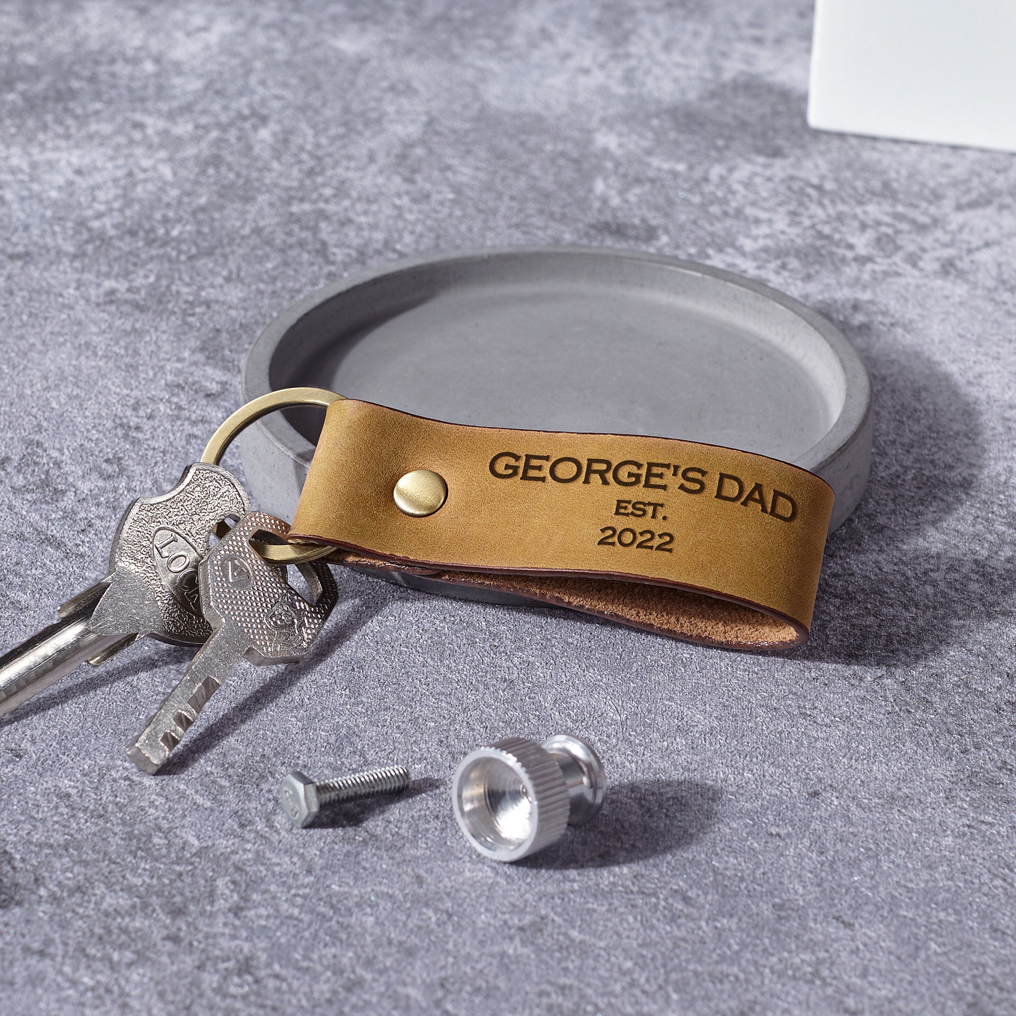 Keychain for Dad Drive Safe Daddy Keychain Dad Keychain Etsy