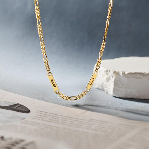 Dad Necklace, Fathers Day Gifts, Kids Name Necklace, Mens Custom Necklace, Husband Gift, Gifts For Father, Gold Name Necklace, Gift For Dad