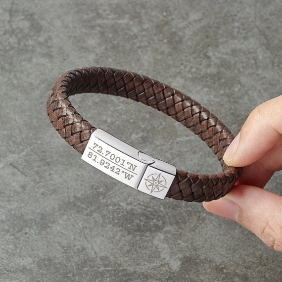 Personalized men's bracelet for father's day