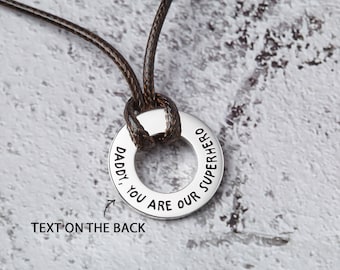 Kids Name Necklace For Dad, Men Custom Necklace, Personalized Gift For Dad, Mens Jewelry, Engraved Men Necklace, Valentine Gift For Husband