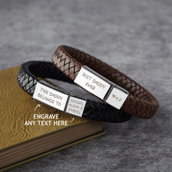 personalized dad bracelet