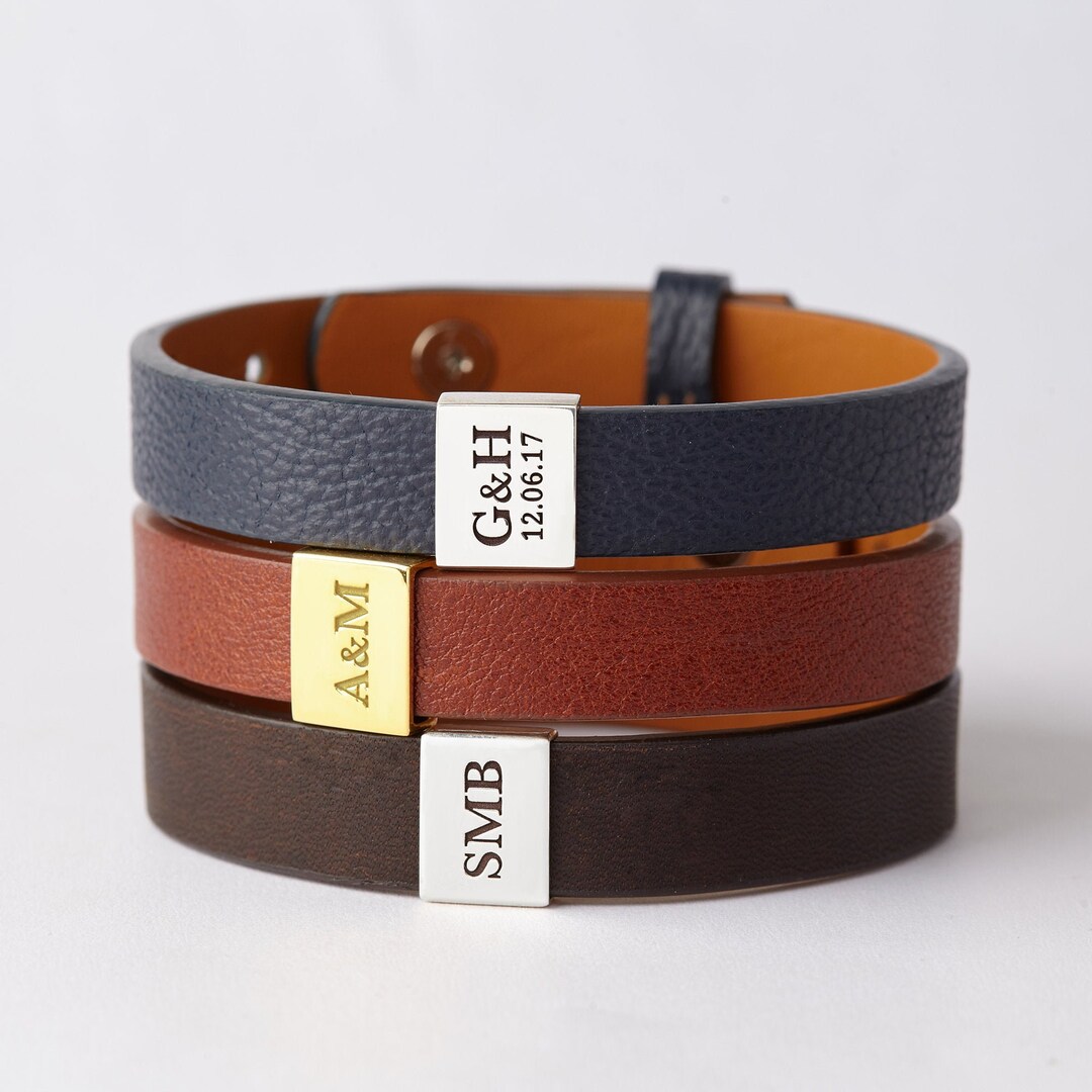 Initial Bracelet Men Personalized Bracelet for Men Anniversary