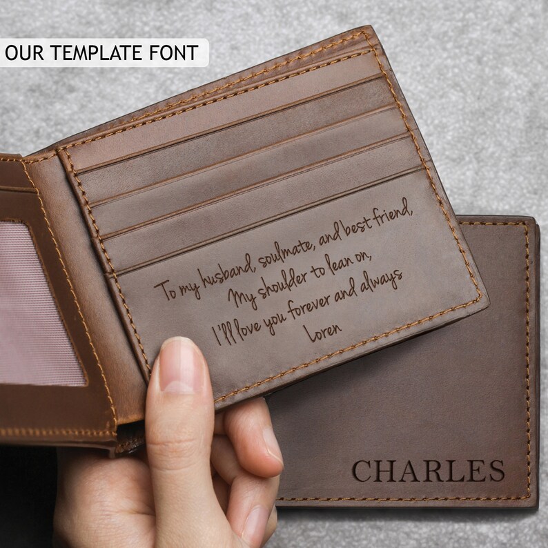 engraved wallets for husband