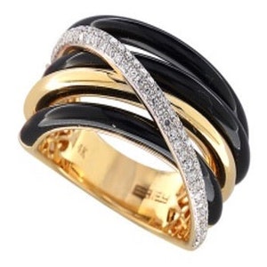 Onyx and Diamond Ring image 2