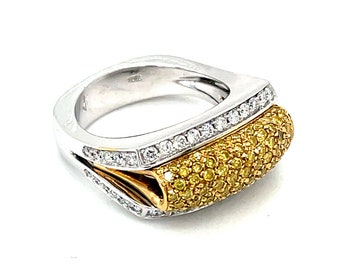 Charles Krypell Fancy Yellow Diamond Ring