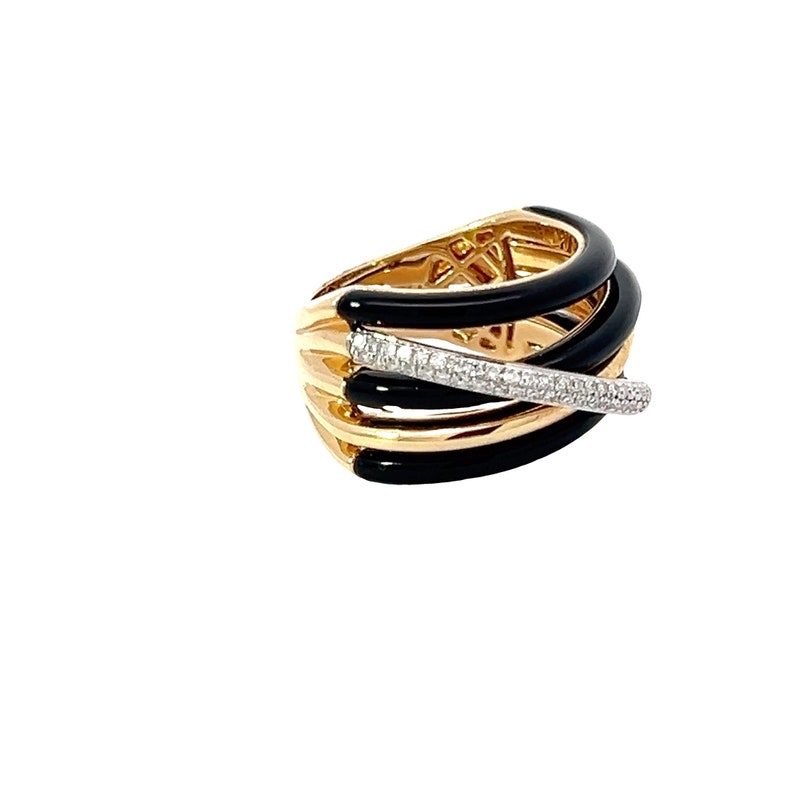 Onyx and Diamond Ring image 3