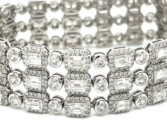 Three Row Diamond Bracelet