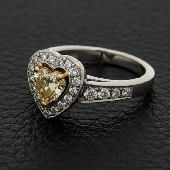 Yellow and White Diamond 14k/18k Gold Ring - image 2