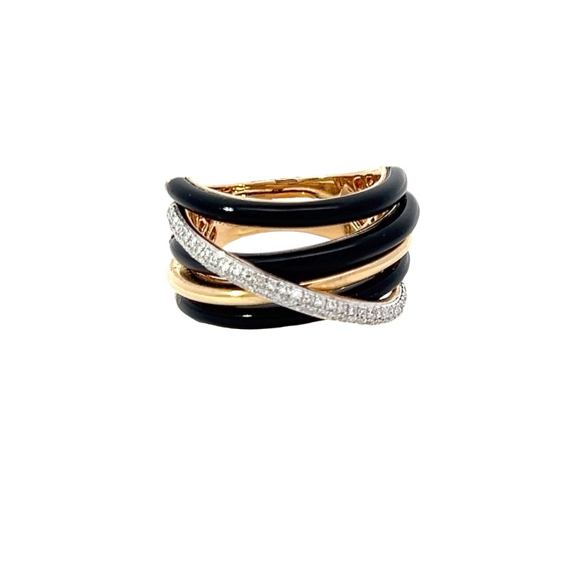 Onyx and Diamond Ring image 1