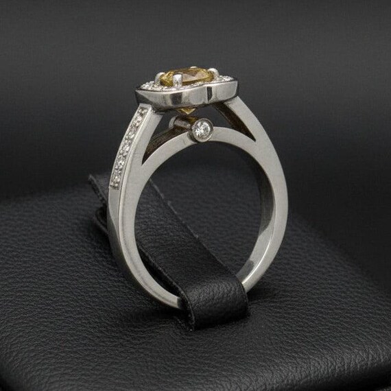 Yellow and White Diamond 14k/18k Gold Ring - image 4