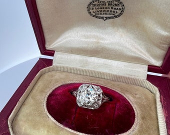 Art Deco 1.00 ct. Diamond and Platinum Ring