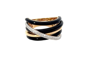 Onyx and Diamond Ring