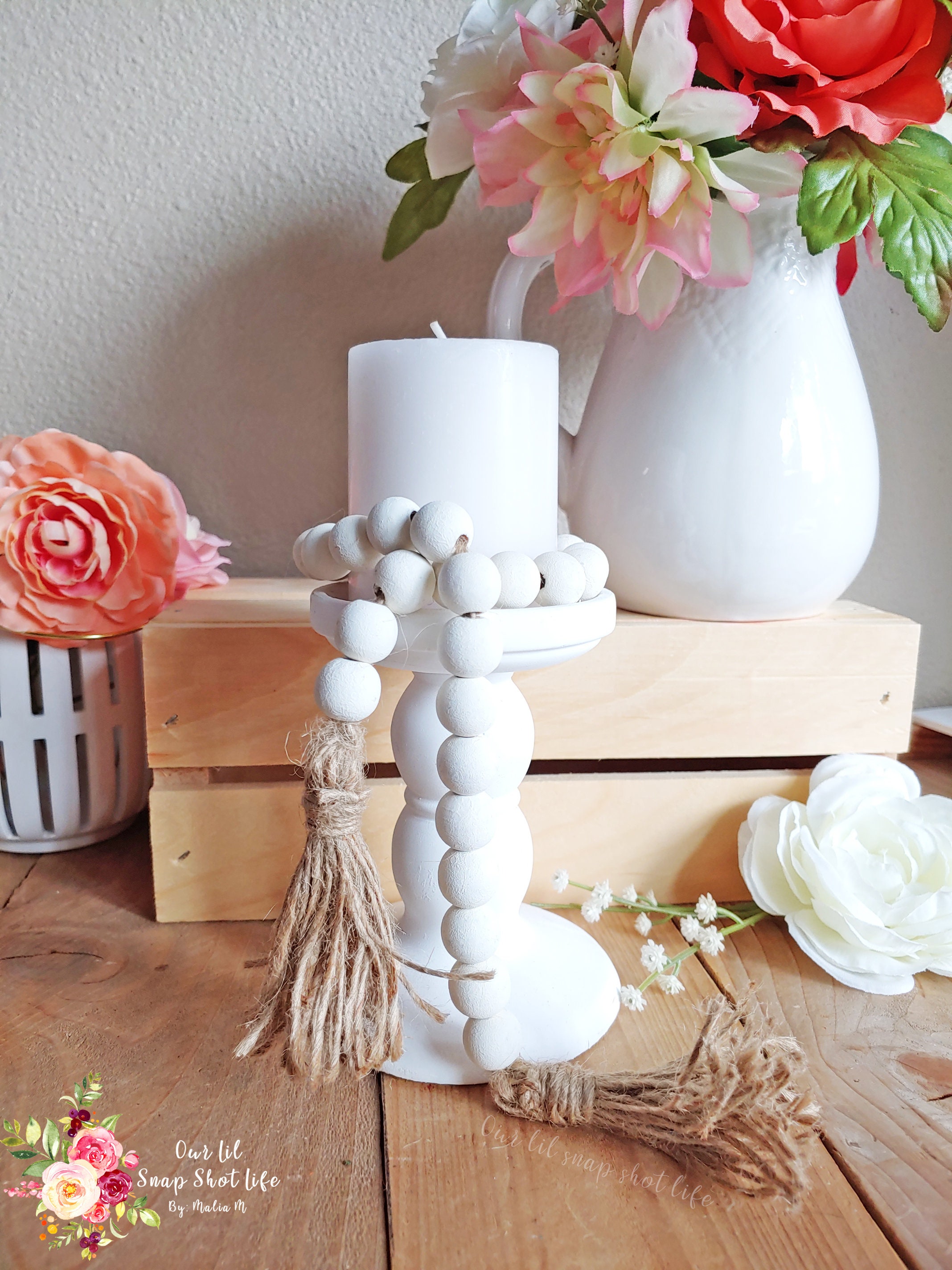 FARMHOUSE BEADS Decor / wood beads / Farmhouse / Farmhouse Etsy