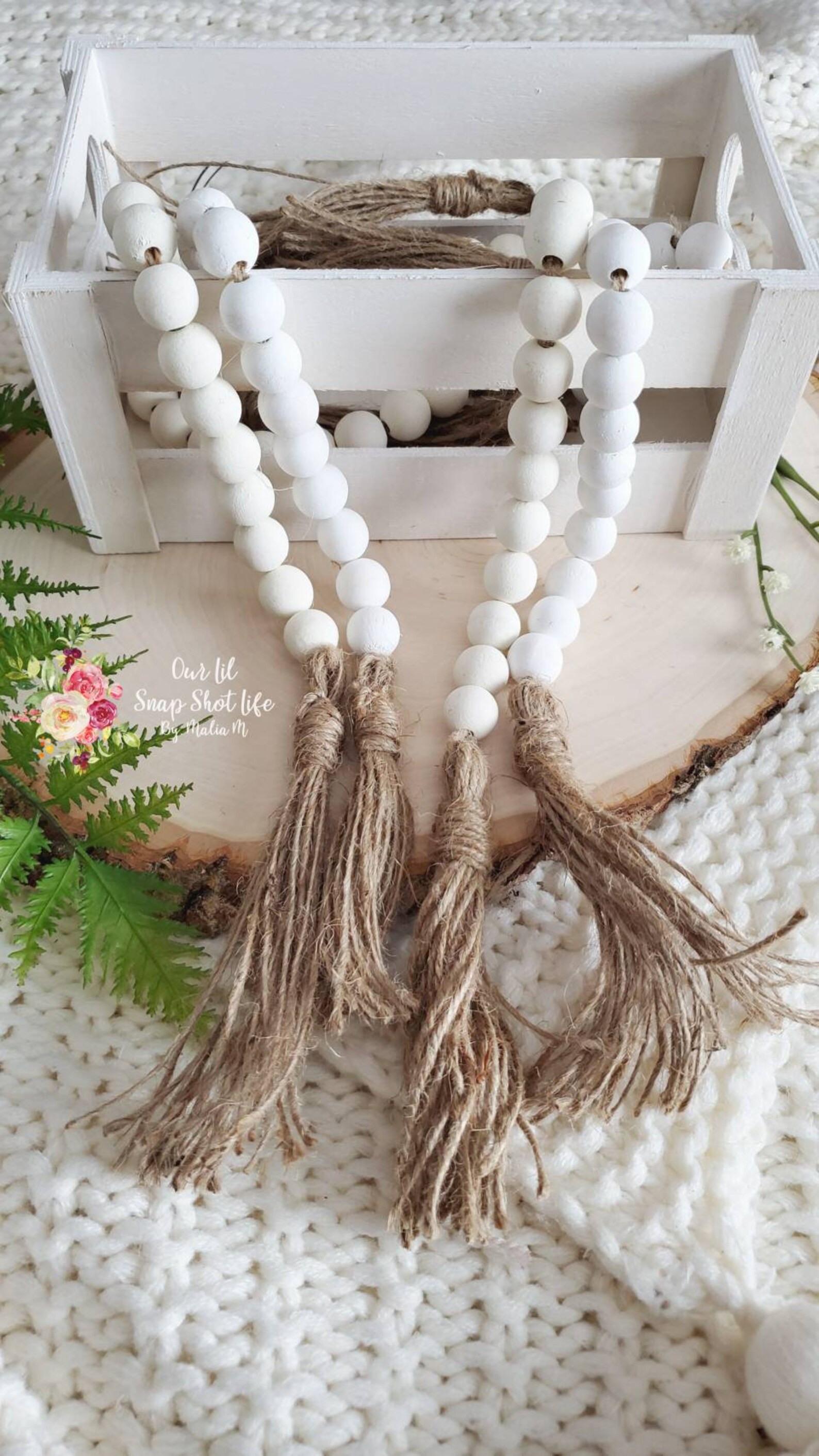 FARMHOUSE BEADS Decor / wood beads / Farmhouse / Farmhouse Etsy