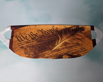 We The People Constitution Face Mask Washable Polyester Cover USA Made