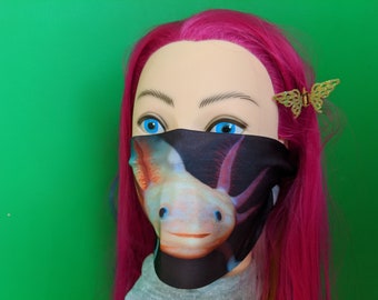 Axoloti Salamander Funny Face Mask Washable Polyester Cover USA Made