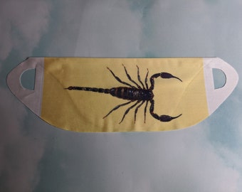 Scorpion Scary Photo Horror Fashion Face Mask Drape Polyester