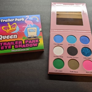 Trailer Park Queen Eye Shadow Palette by Designer Jolene Sugarbaker With Signature Blues