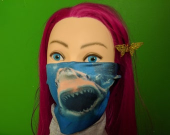 Biting Shark Mask Washable Polyester Cover USA Made