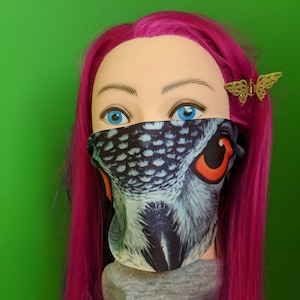 Owl Funny Face Mask Washable Polyester Cover USA Made