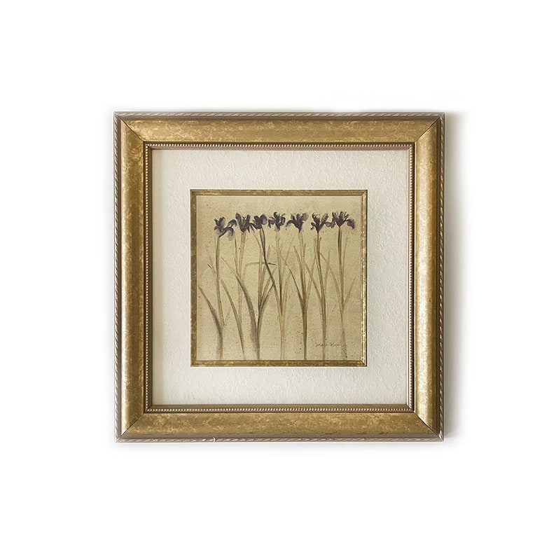 Three Vintage Cheri Blum Flower Gold Framed Art Prints Wall Etsy